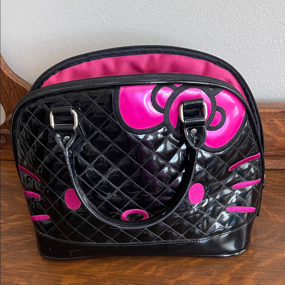 Hello Kitty Black and Pink Quilted Satchel - Picture 5 of 5